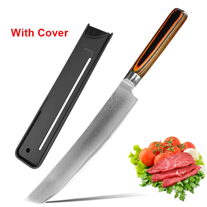 Professional Kitchen Knives Chef Cleaver Meat Wood Handle Japanese Damascus Steel Knife Slicing Fruit Fish Butcher Boning Knife 1