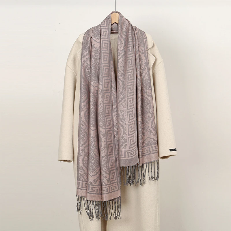 2024 Luxury Thick Cashmere Scarf Women Print New Wraps Pashmina Travel Poncho Warm Blanket Winter Bufanda Shawl Female Stoles 3