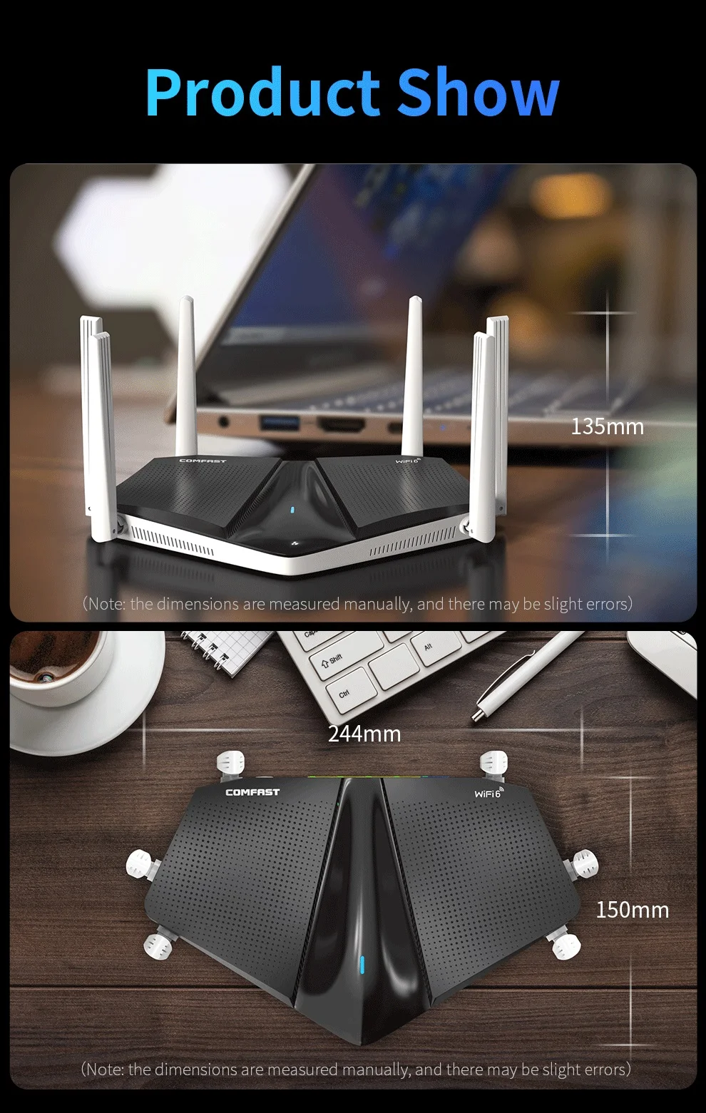 Dual Band, 2.4G e 5GHz, 3000Mbps, poderosa
