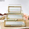 Creative Nordic style Home Dressing table organization Glass jewelry storage box Retro decoration Jewelry display Transparent 1