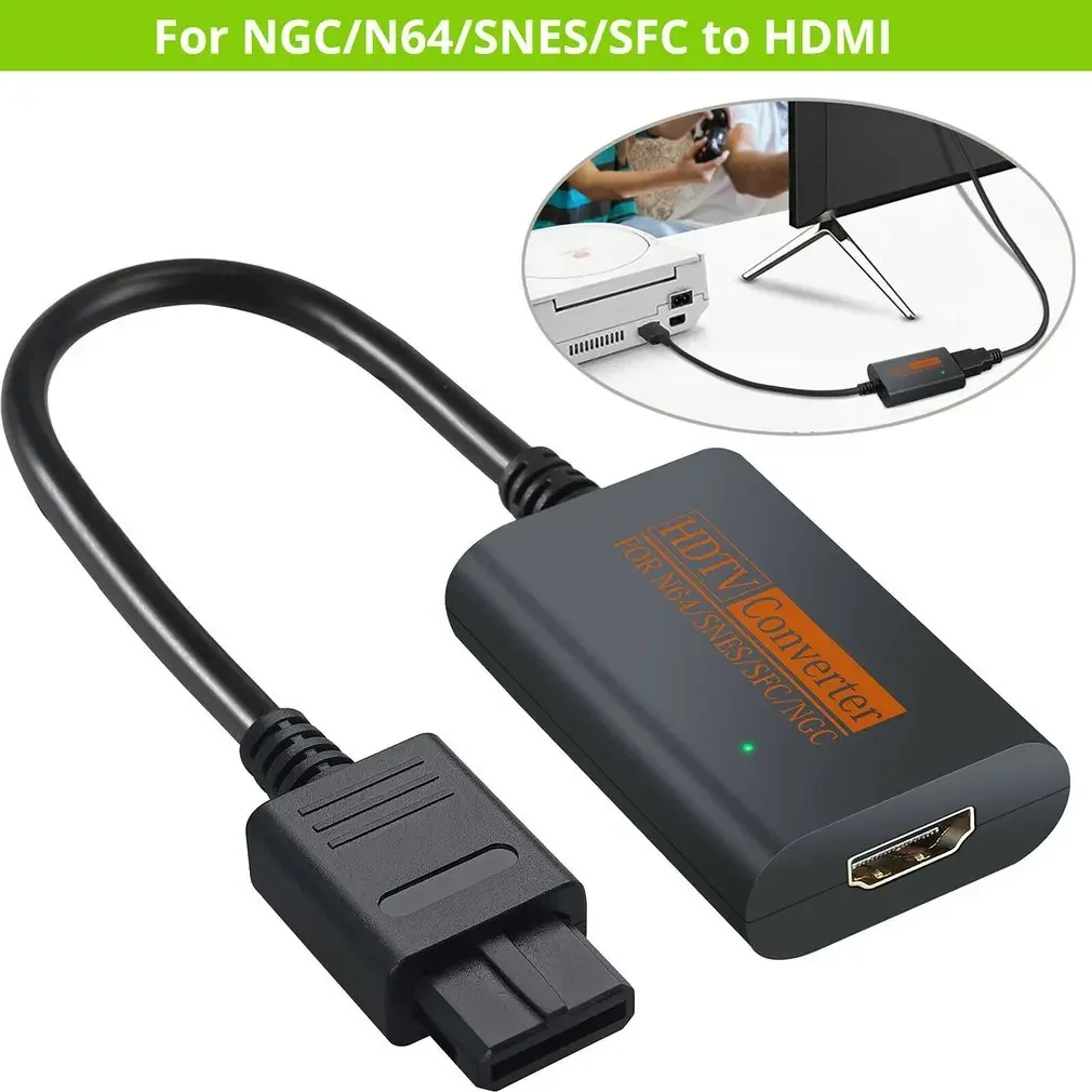 Voll digitaler 720P HDTV Gamecube SNES GC Plug-and-Play-Konverter für N64 zu HDMI-kompatibler Adapter, keine externe Stromversorgung erforderlich – Detail 3
