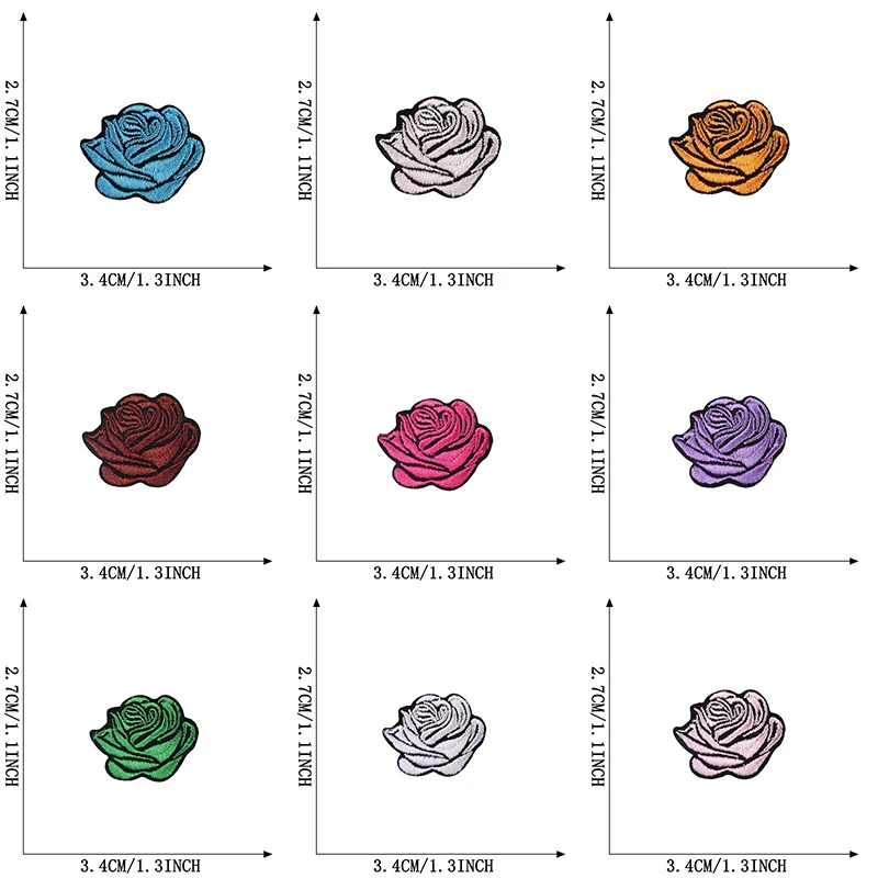 16 stuks strijkpatches voor kleding, roze geborduurde patch, diverse applicaties, schattige strijkpatches voor kleding, jeans, jassen, hoeden, schoenen, rugzakken, doe-het-zelfaccessoires