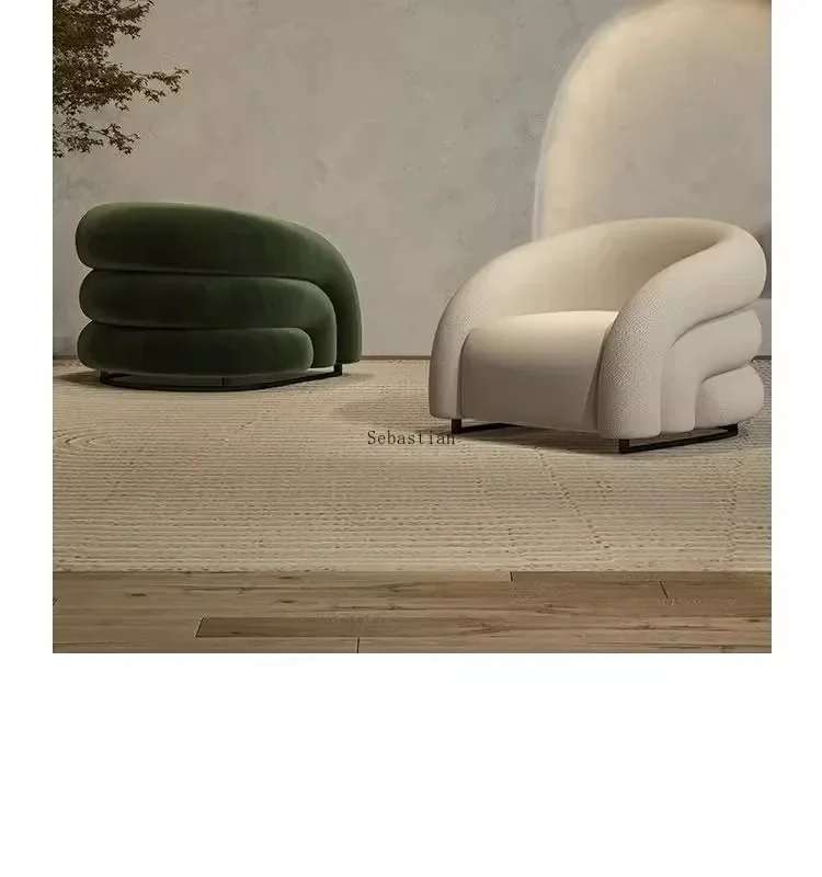Internet celebrity light luxury single chair Nordic leisure small apartment living room, lazy sofa chair, bedroom, balcony