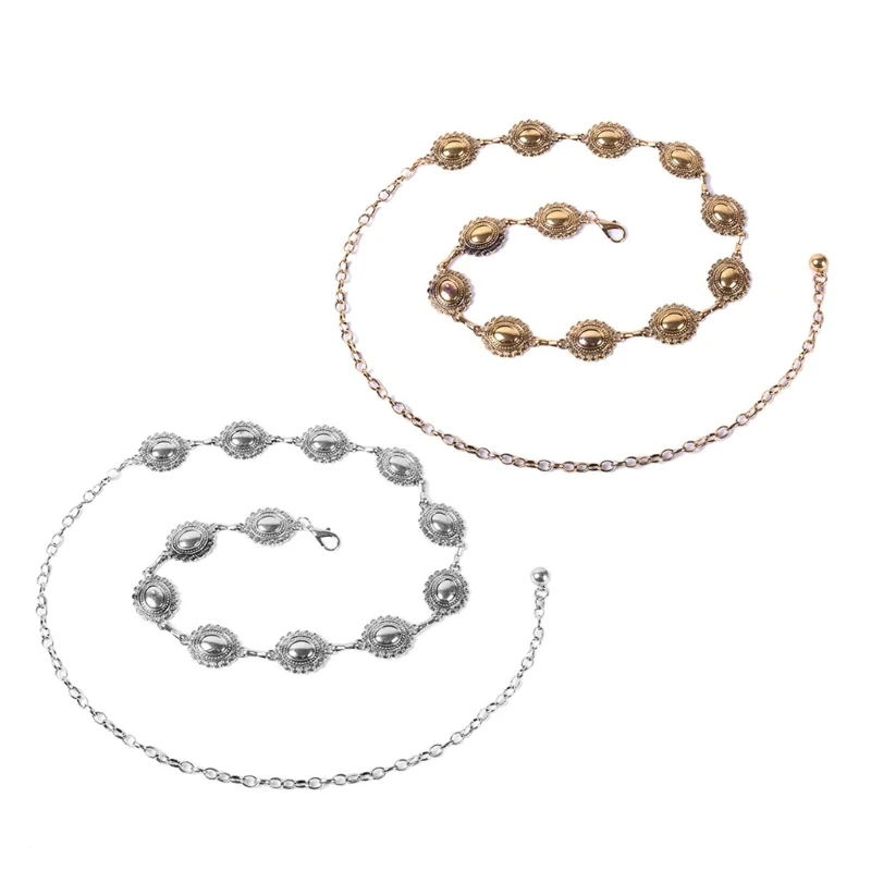 

Conch Waist Chain Adjustable Belt for Women Prom Banquet Club Party Punk Belt Sexy Metallic Waist Belt