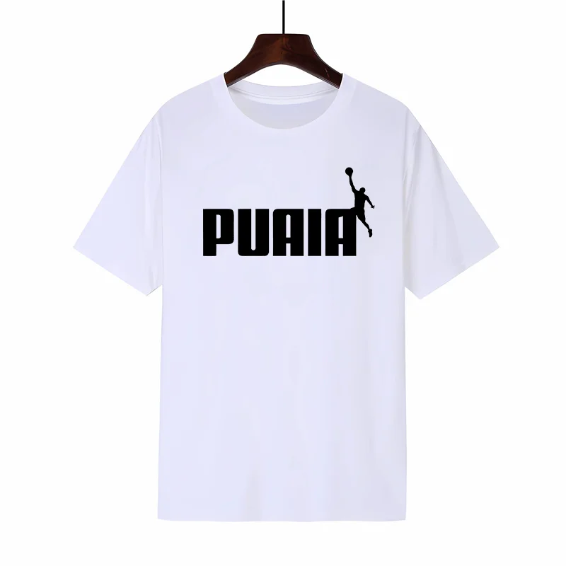 

Sports Style Puaia Printed T-Shirts For Men Loose Oversized T Shirt Fashion Breathable Short Sleeve Cotton Clothing