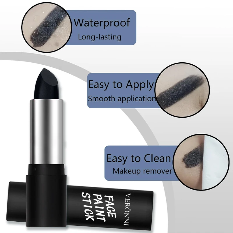 6 Color Face Body Paint Stick Makeup Clown Cream Sports Festival Makeup Grease Foundation Painting Professional Halloween 3