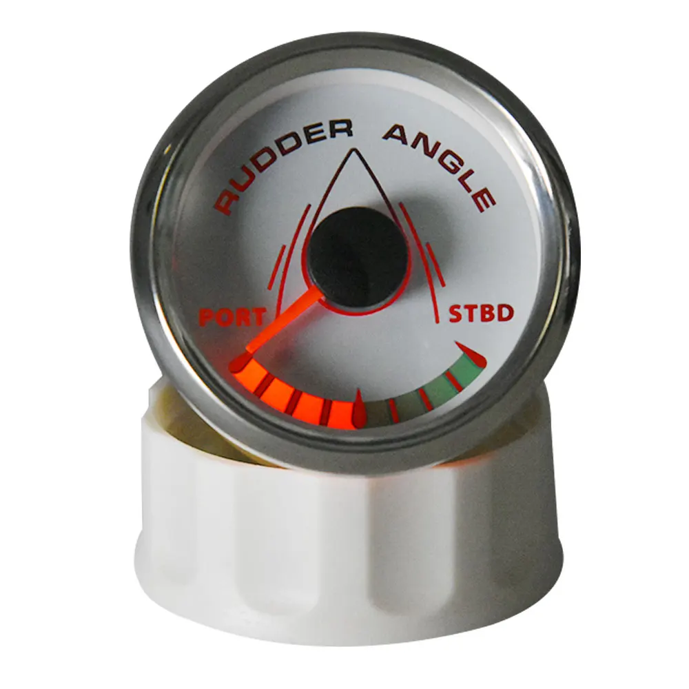 52mm Rudder Angle Gauge With Rudder Angle Sensor Boat Marine Rudder Angle Indicator 0-190 ohm 8 Color Backlight STBD PORT 12V