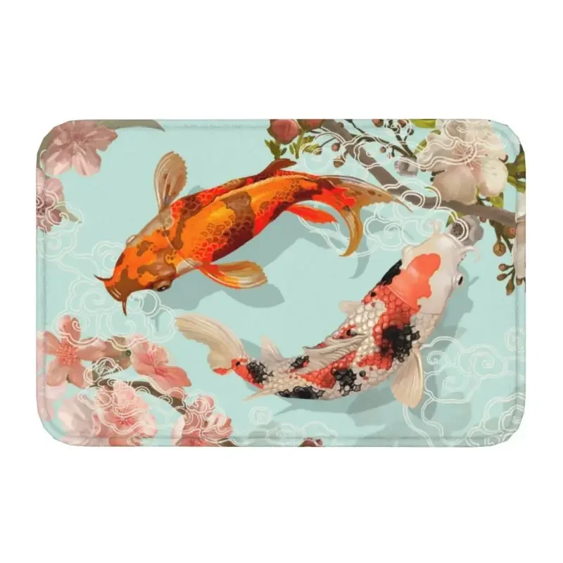 

Красивый японский Противоскользящий коврик Koi коврик в виде рыбы для ванной, кухни, спальни, балкона, двери, ванной