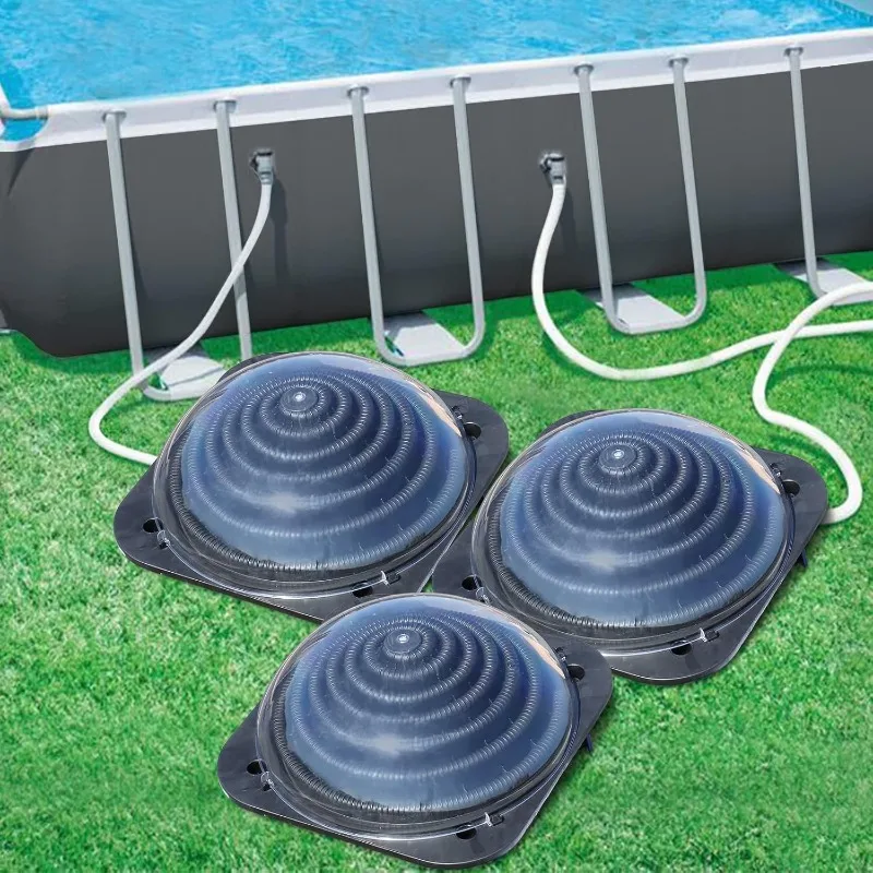 VINGLI Solar Pool Heater Above Ground Domed Solar Powered Swimming Pool Heater Contour Heating Coil (3 Packs)