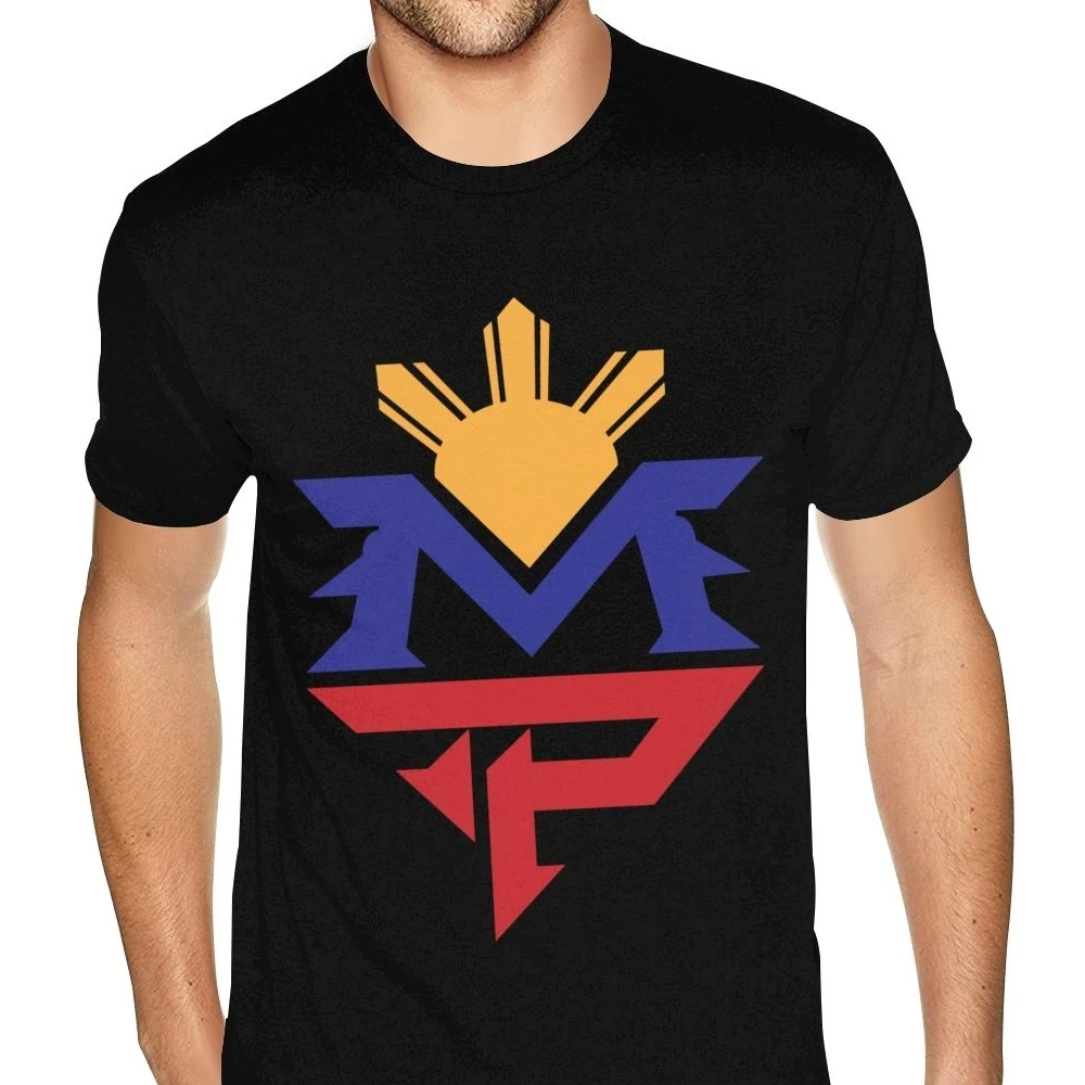 Мужские модные футболки, забавные мужские футболки, хлопковые топы и футболки, летние боксеры, Мп фото футболка МП паккиао