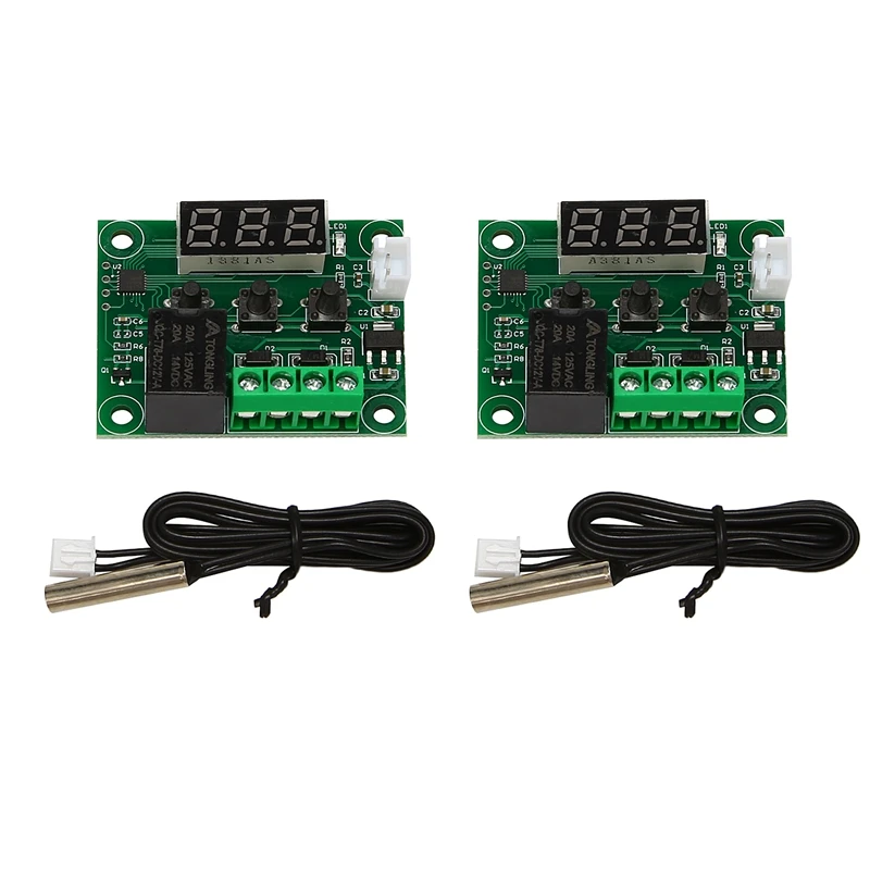 

2Pcs XH W1209 DC 12V Heat Cool Temp Thermostat Temperature Control Switch Temperature Controller Thermometer Thermo Controller