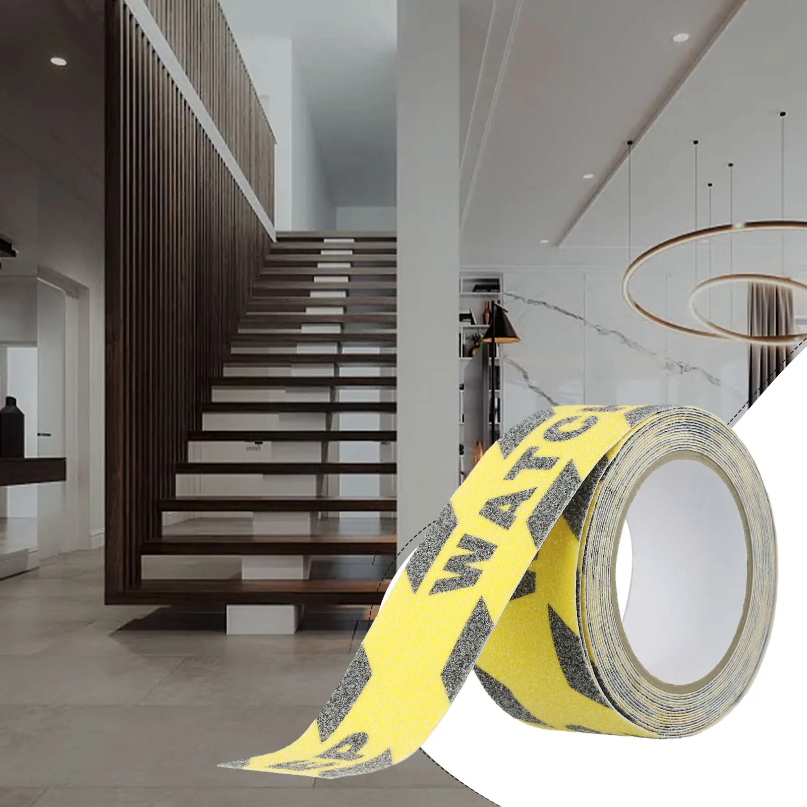 Description Picture 2 of item5CM*5M Warning Safety Stickers Watch Your Step Warning Sticker Stairs Stickers Floor Stickers Anti-Slip Carpet Tapes Home Decal