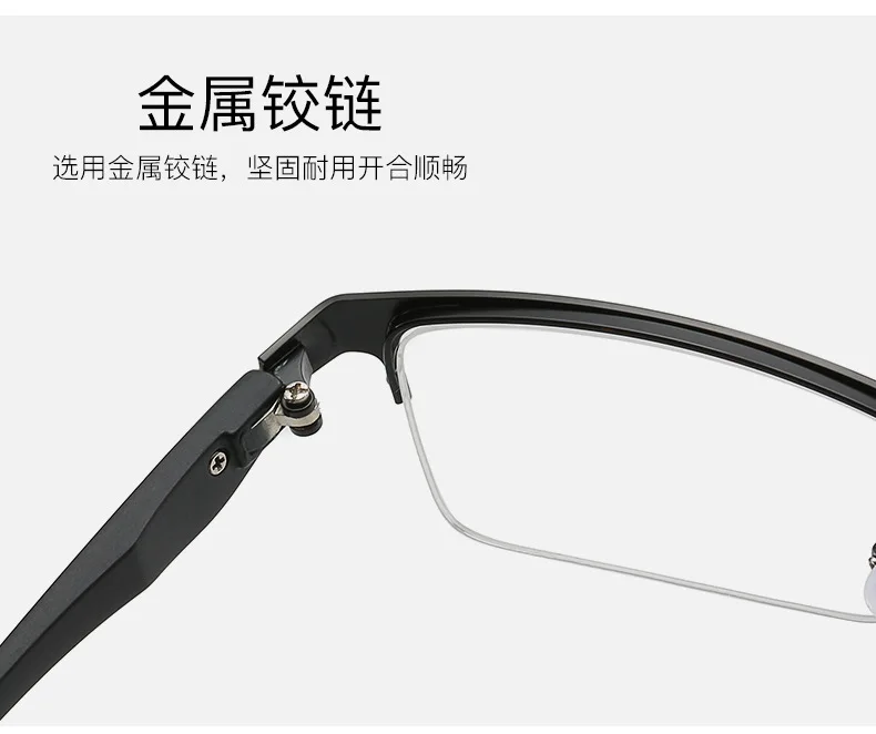 IENJOY Halbrahmen-Lesebrille Gafas De Lectura Para Hombres Hochwertige Business-Brille Alterssichtbrille 1.0 2.0 3.0 – Detail 11