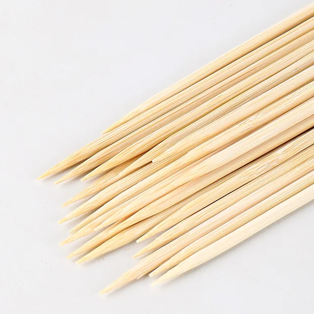 100Db/Csomag 30 Cm Bbq Bambusz Nyárspálcák Party Eldobható Hosszú Botok Grillnyílások Vendéglátó Grill Kemping Étkezési Eszközök - Image 4