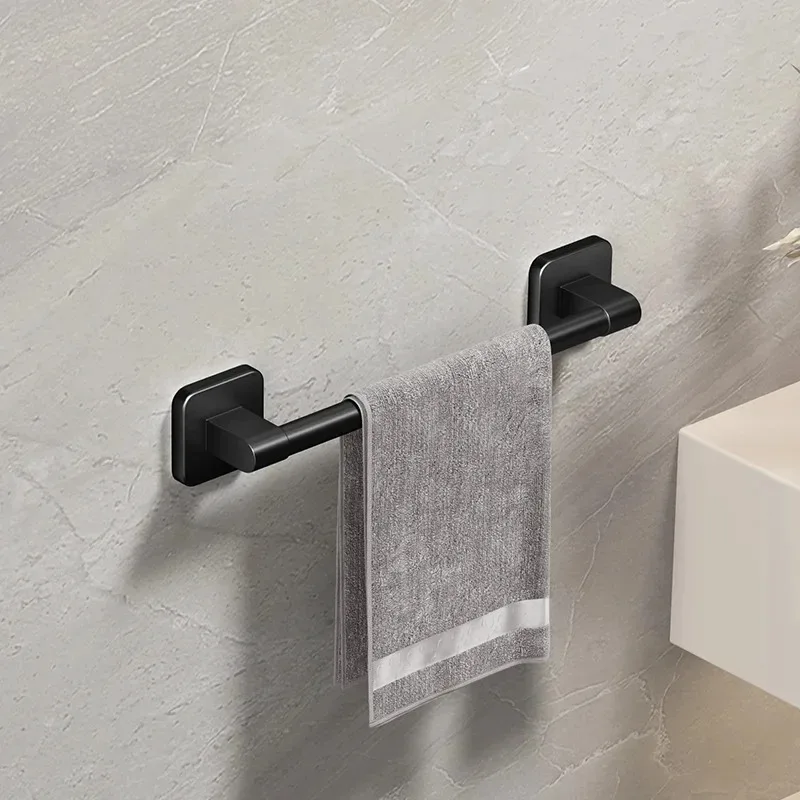 Description Picture 3 of itemBathroom Towel Holder White Without Drilling Bathroom Black Towel storage rack Towel Bar non perforated suction cup wall mounted