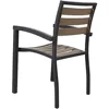 Patio Dining Chairs with Armrest Stackable Set of 4 Aluminum Patio Furniture Sets for Living Room Cafe Bar Aluminum Indoor Outdo 5