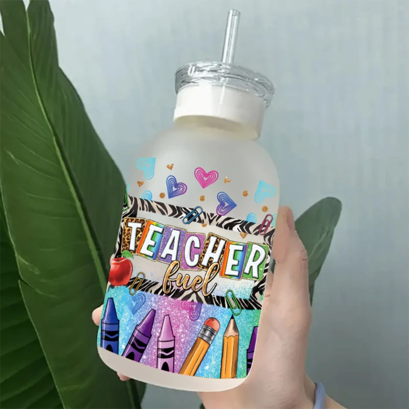 3D UV DTF Transfers Stickers, Cup Wraps, Back to School Printed for DIY Glass, Ceramic Metal Leather, Etc., 16oz D6477