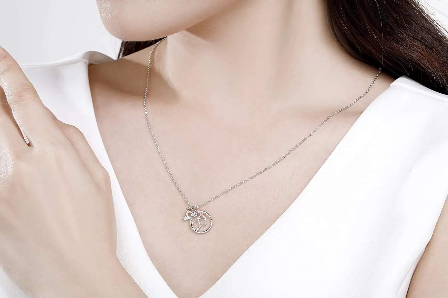 Custom Constellation Necklace for Women 12 Zodiac Sign Personality Necklace CZ Astrology Zodiac Star Choker Birthday Gifts