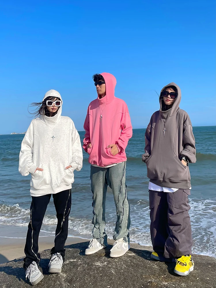 American Street Retro Hooded Sweater for Men and Women Autumn New Design Sense Couple Loose Versatile Coat