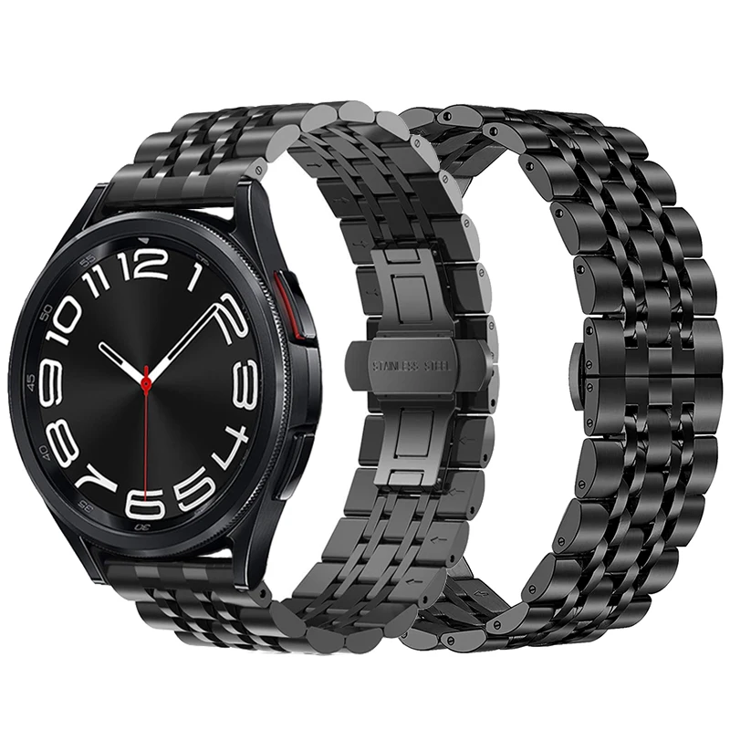 

20mm Stainless Steel Strap For Samsung Galaxy Watch 6 Classic 47mm 43mm Metal Bracelet Galaxy Watch 4 5 6 40mm 44mm Wrist Band