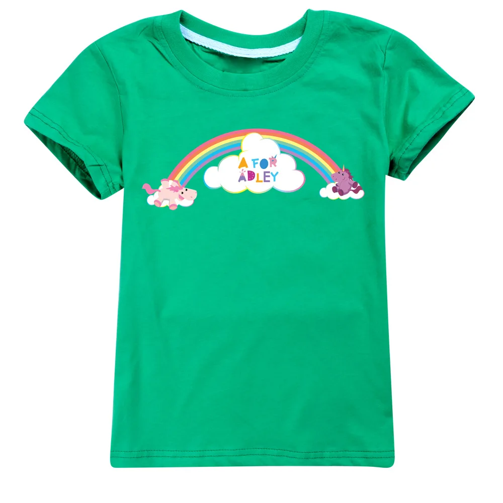 

New Summer Toddler Boys A for Adley T-Shirt Clothes Teen Girls Cotton Tees Boutique Kids Clothing Baby O-Neck Short Sleeve Tops