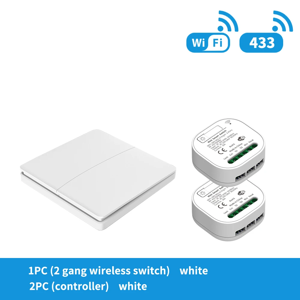 GERMA 16A WIFI Switch Smart Home Tuya App Remote Control Smart Timer Switch No Battery Light Switch Work with Google Home Alexa 