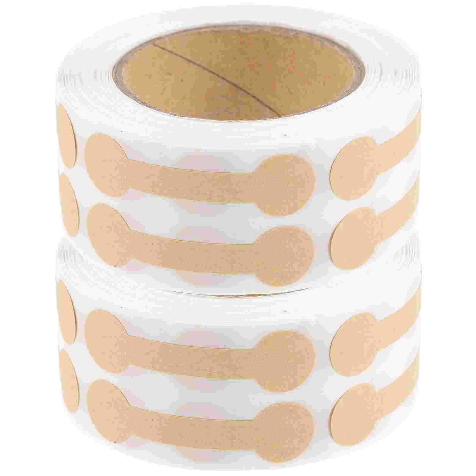 

2 Rolls Label Sticker Labels Tamper Proof Sealing Stickers for Craft Kraft Paper Baking Handmade Tape