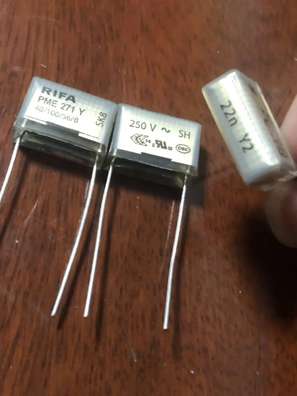 10PCS RIFA transparent film Y2 Capacitor 22nf 250vac 223 0.022uf PME271Y522MR30