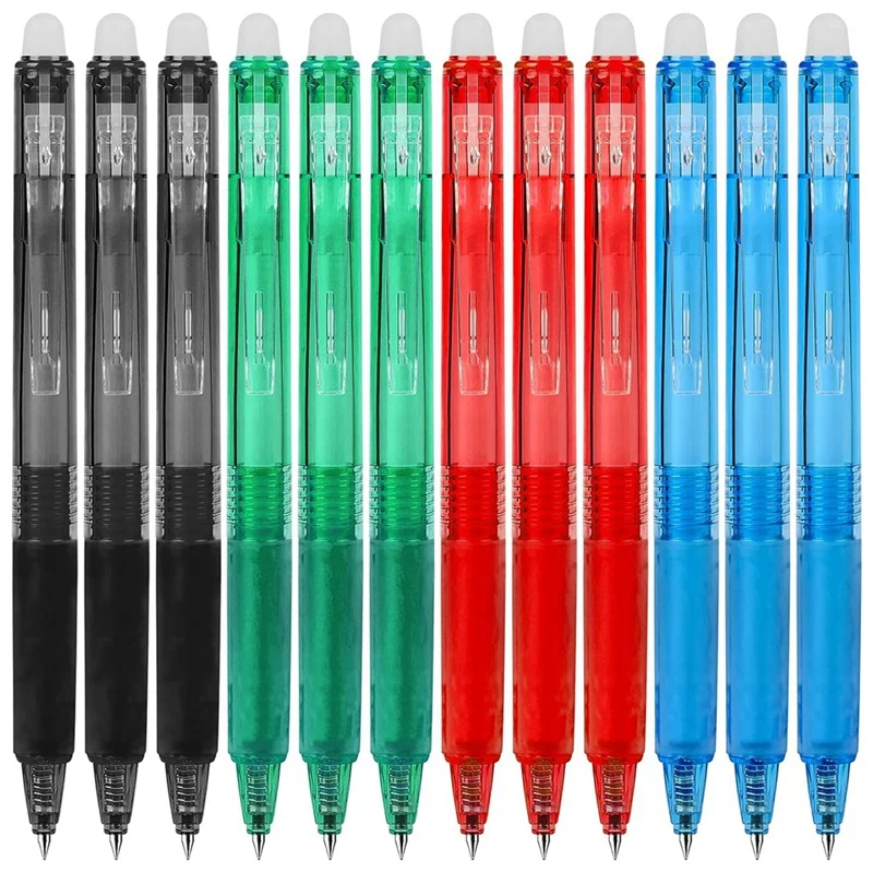 

Retractable Erasable Gel Pens, Fine Point 0.7Mm,Make Mistakes Disappear, Comfort Grip, For Drawing Writing 12 Pack Easy To Use
