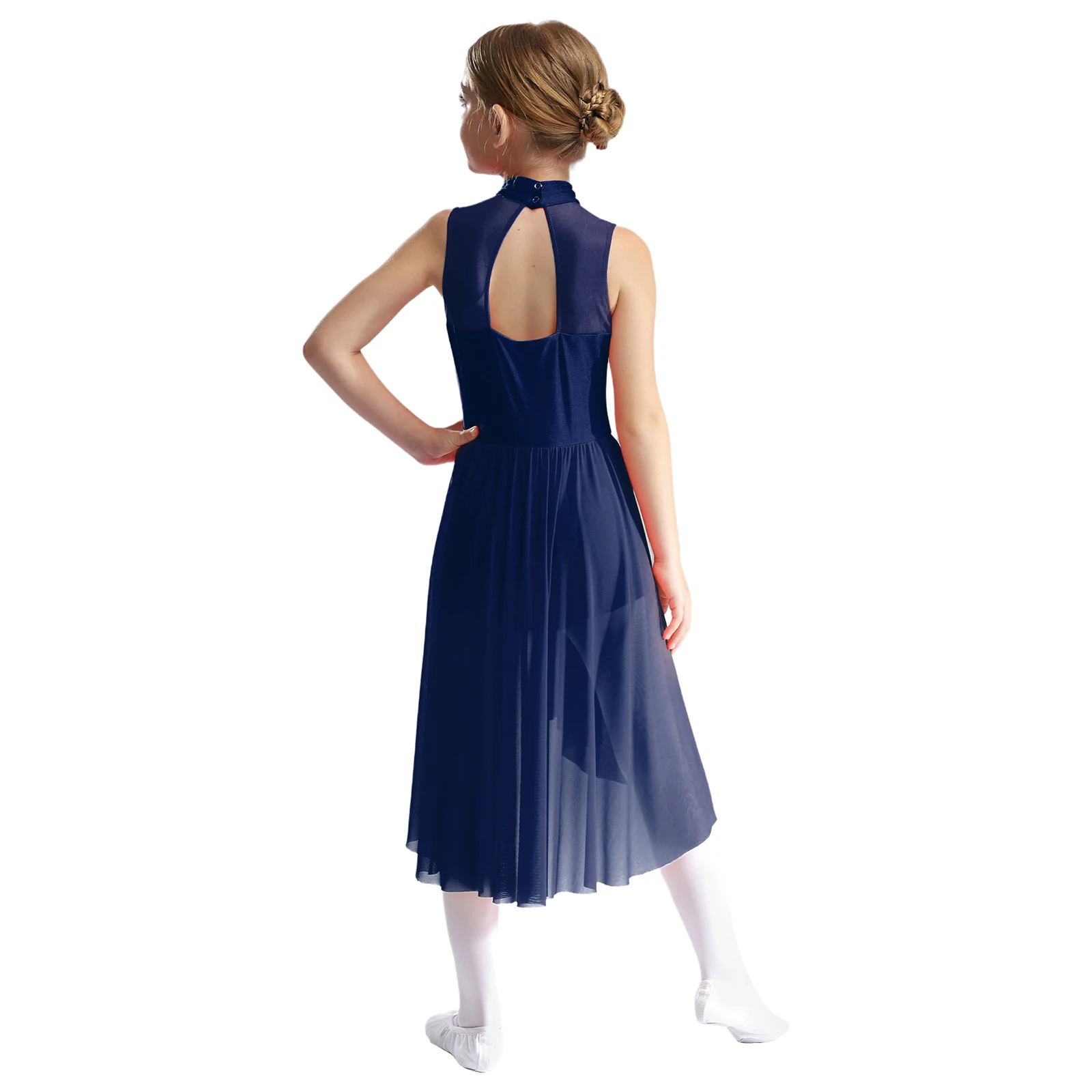 Girls Dance Dress Kids Figure Skating Sparkly