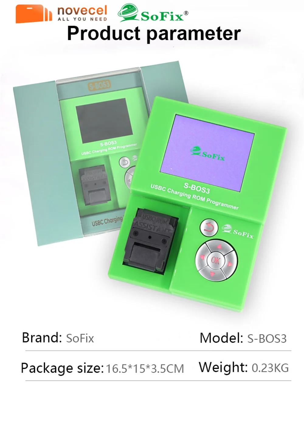 소픽스 S-BOS3 USBC 충전 ROM 프로그래머 맥북 아이패드 아이폰 2016-2013 CD3215 CD3217 ROM 데이터 쓰기 수리 도구 BY-3200S