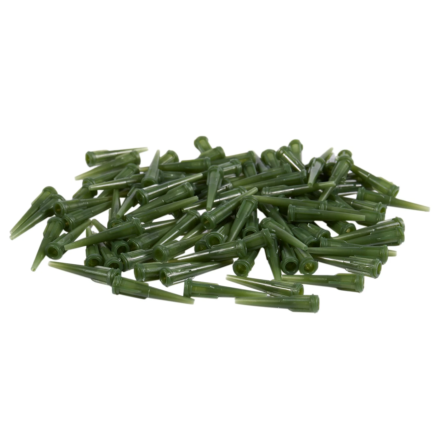 

100 Pcs Green Plastic Tapered Pinhead Glue Liquid Dispenser Needles 14G