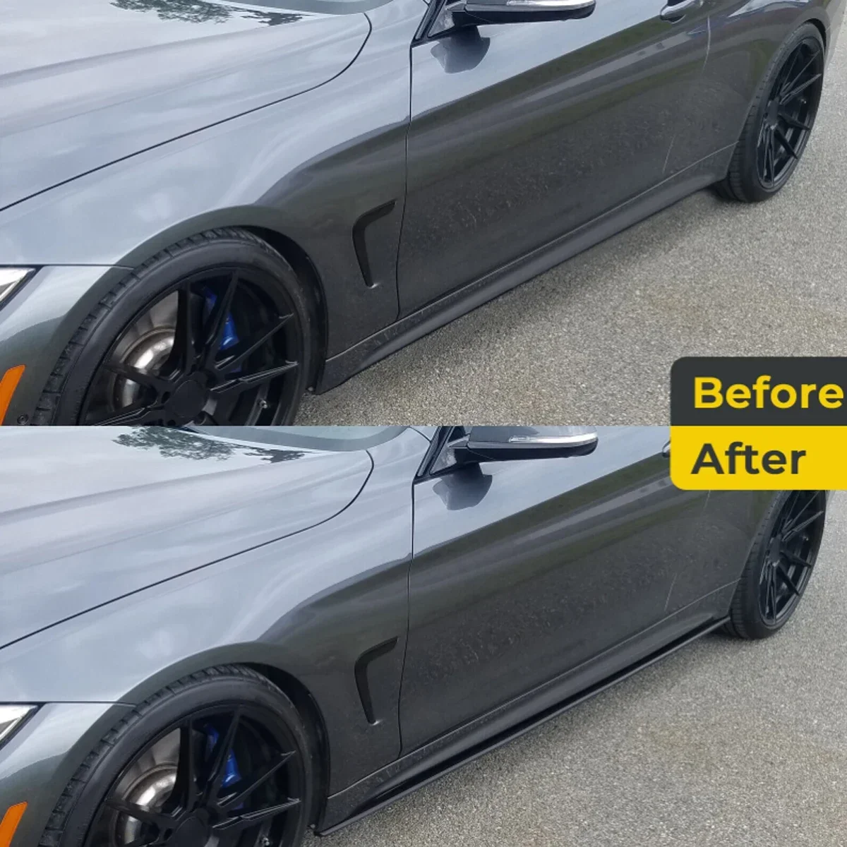 For BMW 4 Series G22 G23 420i 430i M440i M-Sport 2020+ Side Skirt Extension Kit Splitter Apron Lip Winglet Car Accessories