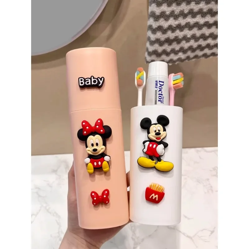 

Disney Mickey Minnie Home Cute Travel Portable Dormitory Cleaning Toothbrush Storage Box Christmas Gift Hobbies Collection