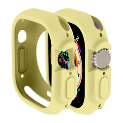 Enhanced Silicone Protective Case for Apple Watch - Premium Bumper Cover (Yellow)