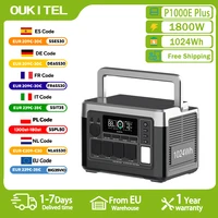 Station d'alimentation portable OUKITEL P1000 PLUS 1800W, générateur solaire 1024Wh, batterie Lifepo4, alimentation de secours à domicile, camping en plein air, alimentation mobile 1