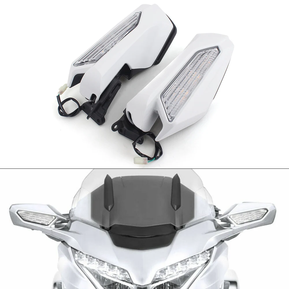 

Motorcycle Rear View Mirror LED Signal Light Lens For Honda Goldwing 1800 Gold Wing GL1800 2018-2023 2024 Side Mirrors