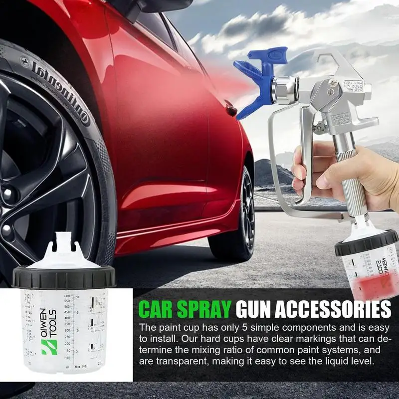 Automotive Paint Mixing Cups Car Painting Kit With Clear Scale Paint Tools & Equipment With 50 Cup & Lids System Spray Guns