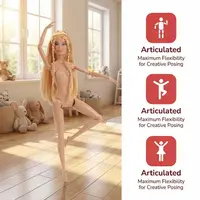 Poupée Princesse Supermodèle pour Filles, Cheveux Bouclés, Peau Foncée, Figurine Articulée à Habiller, Jouet DIY 5