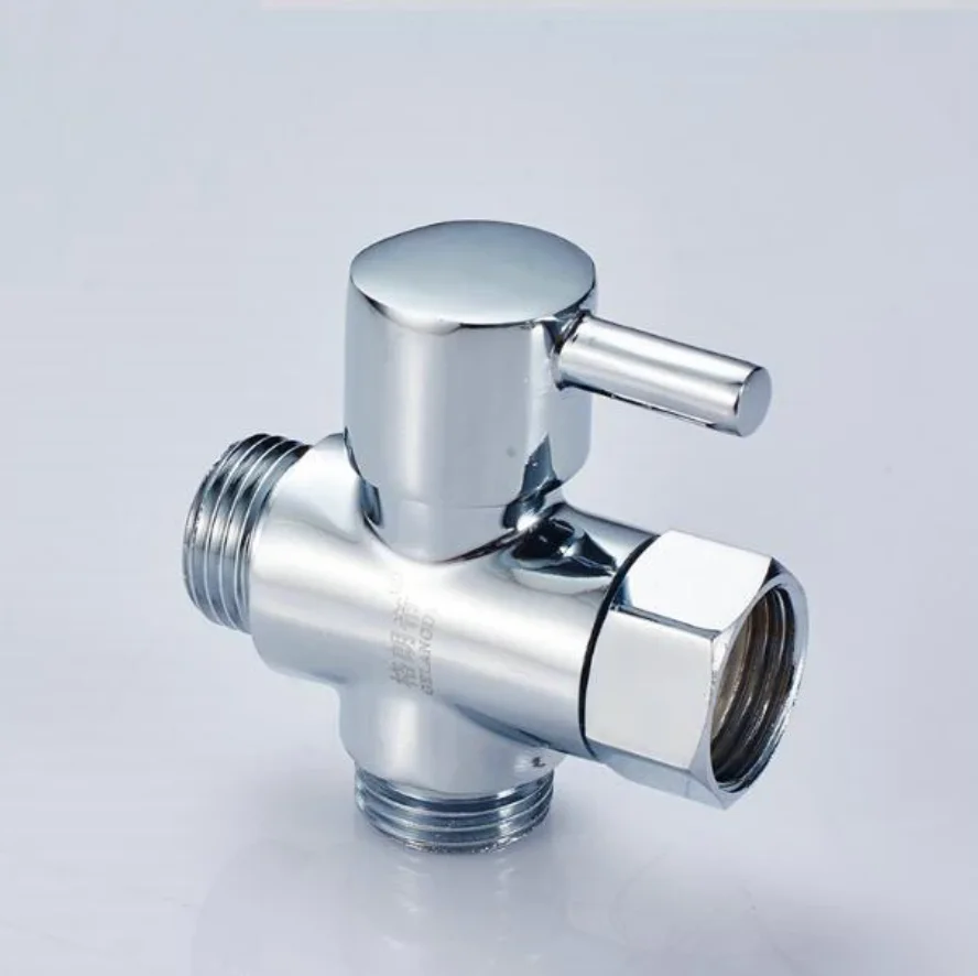 Bathroom Brass Diverter Valve 3 way BSP 1/2" 3/4" 4/4/4 4/4/6 4/6/6 Shower Tee Adapter Adjustable Shower Head faucet shower head diverter valve