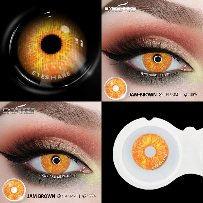 EYESHARE 1 Paar farbige Cosplay-Kontaktlinsen für Augen, jährlich, farbige blaue Augenlinsen, lila Linsen, Halloween-Kontaktlinsen – Detail 17