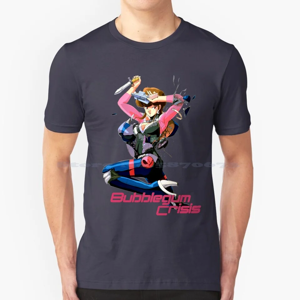 Bubblegum Crisis T Shirt 100% Cotton Tee Anime Bubblegum Crisis