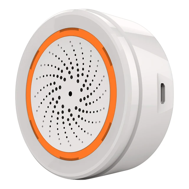 Tuya Zigbee USB Sound Light Sensor Smart Alarm Siren Offers 90dB Security Protection and Remote Control System 6