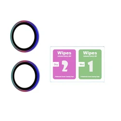 Bling Cover Lens - Glitter Ring Tempered Glass Camera Lens Protector - Moto Razr 50 Ultra (Colorful)