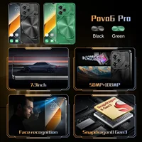 Original Pova 6 Pro Smartphone 5G Snapdeagon8 Gen3 7.3inch 22G+2T CellPhone Dual SIM MobilePhone 50+108MP Android14 Unlocked NFC 2