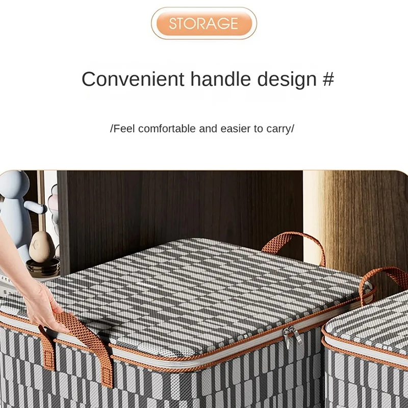 Quilt Storage Bag Household Wardrobe Clothes Organizer Blanket Sorting Storage Bag Dust Proof Moving Large Capacity Bag 4