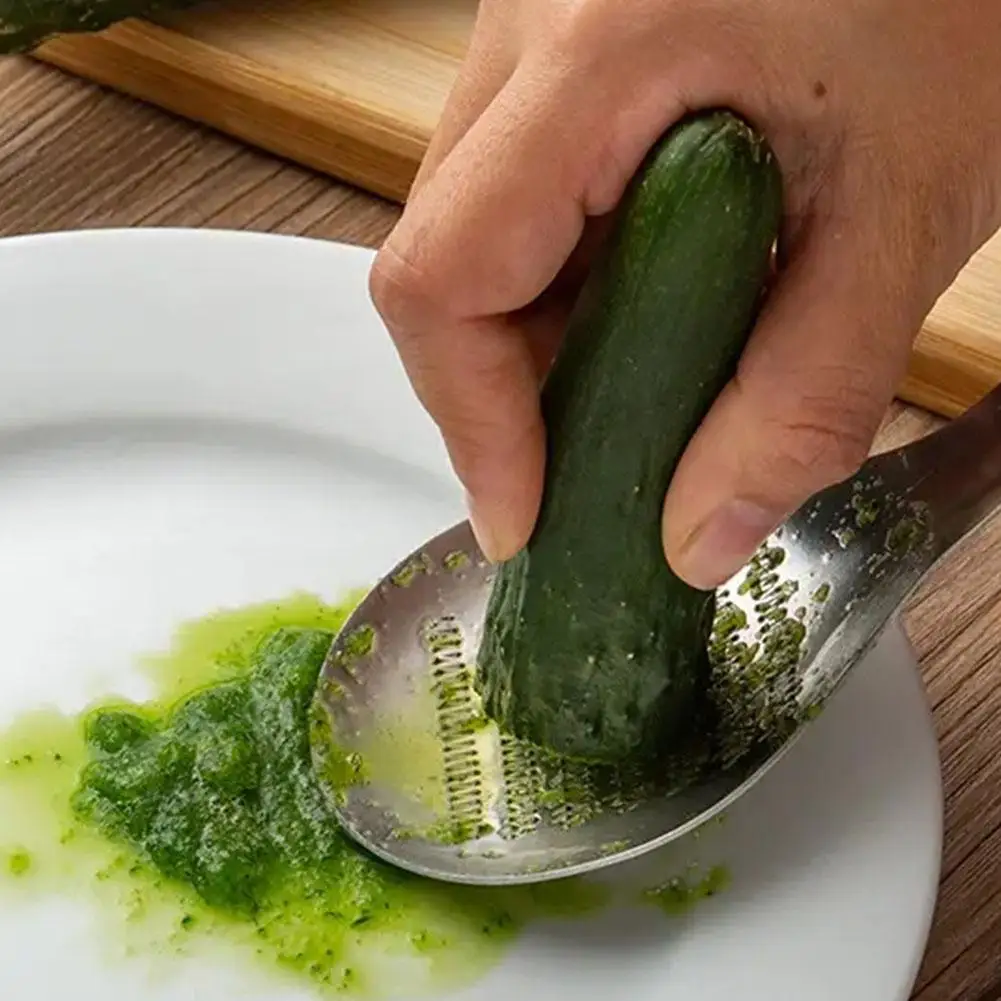 Multifunctional Stainless Steel Ginger Grater Spoon Ginger Tea Spoon Garlic Grater Lemon Zester For Kitchen Fruit Vegetable Tool