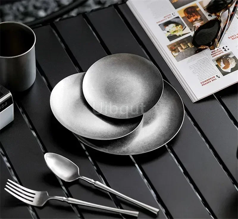 Vintage Stainless Dinner Plate 4
