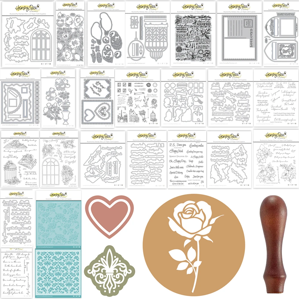 Lovely Layers Cutting Dies & Stamps & Stencil Scrapbook Diary Decoration Embossing Template DIY Greeting Card Handmade