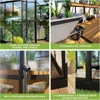 8x12x7.5 FT Polycarbonate Greenhouse Double Swing Doors 4 Vents 5.2FT Added Wall Height, Walk-in Large Aluminum Greenhouse 4